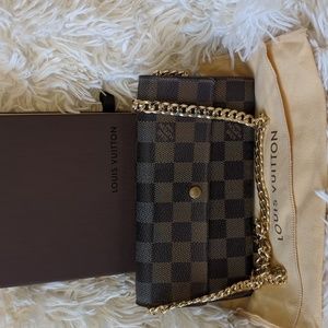 COPY - 💯 AUTHENTIC LOUIS VUITTON DAMIER PORTEFEUILLE LONG SARAH WALLET